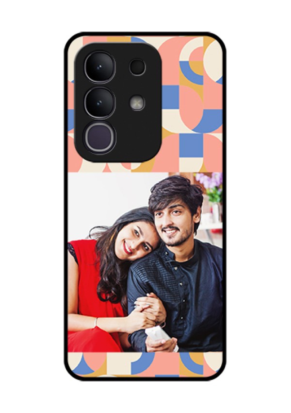 iQOO Z10x 5G Custom Glass Phone Case - Semi - Circle Maze Pattern Design