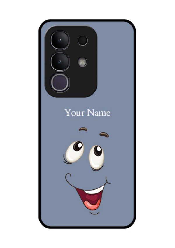 iQOO Z10x 5G Custom Glass Phone Case - Laughing Cartoon Face Design