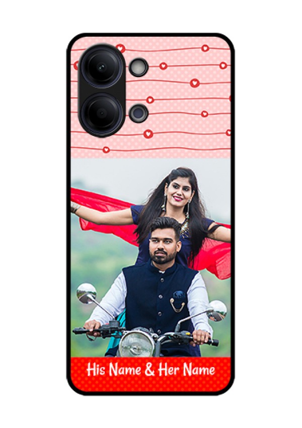 iQOO Z11 Lite 5G Custom Glass Phone Case - Red Pattern Case Design