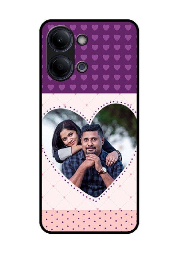 iQOO Z11 Lite 5G Custom Glass Phone Case - Violet Love Dots Design