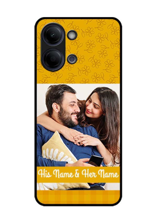 iQOO Z11 Lite 5G Custom Glass Phone Case - Yellow Floral Design