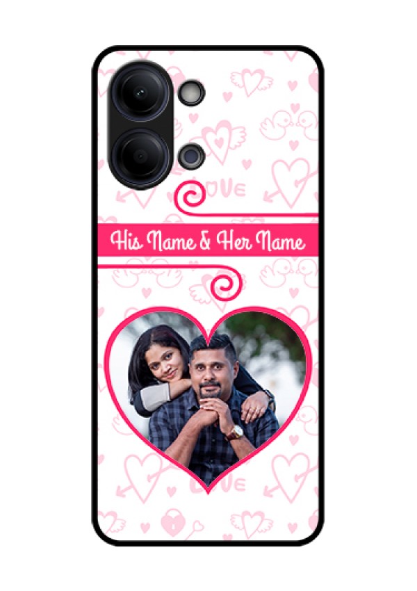 iQOO Z11 Lite 5G Custom Glass Phone Case - Heart Shape Love Design