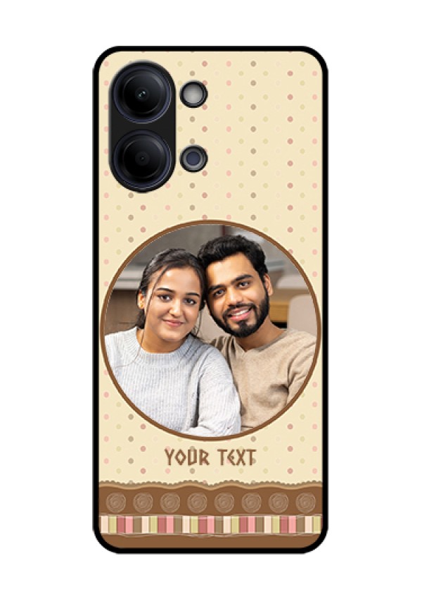 iQOO Z11 Lite 5G Custom Glass Phone Case - Brown Dotted Mobile Case Design