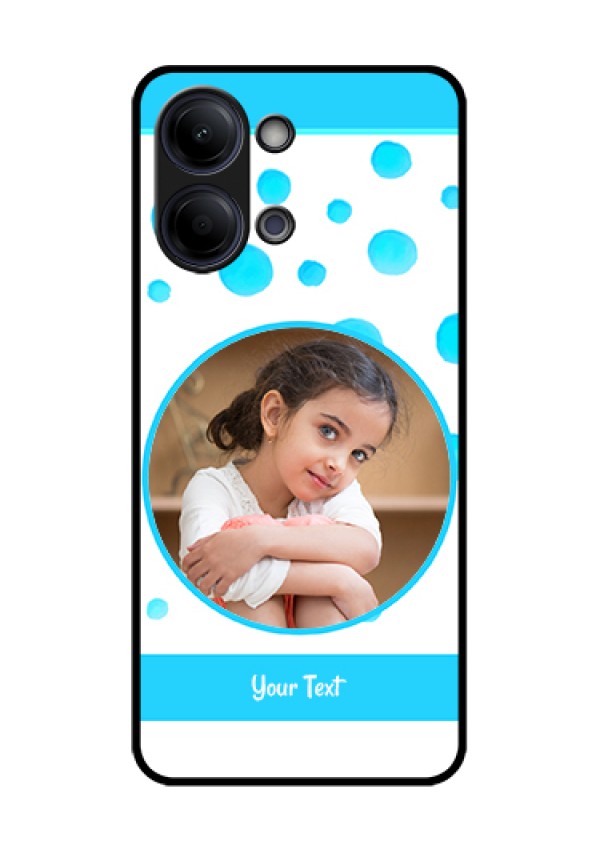 iQOO Z11 Lite 5G Custom Glass Phone Case - Blue Bubbles Pattern Design