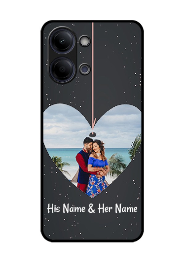 iQOO Z11 Lite 5G Custom Glass Phone Case - Hanging Heart Design