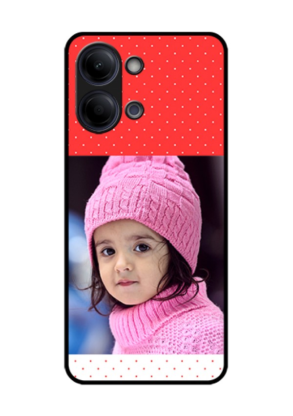 iQOO Z11 Lite 5G Custom Glass Phone Case - Red Pattern Design