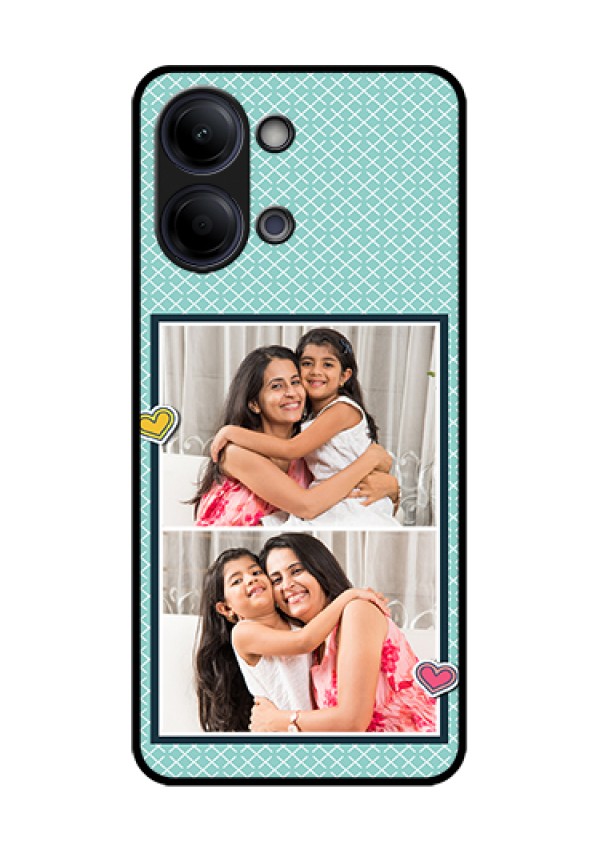 iQOO Z11 Lite 5G Custom Glass Phone Case - 2 Image Holder With Pattern Design