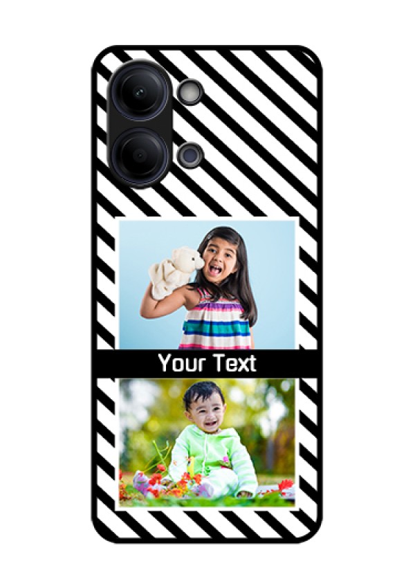 iQOO Z11 Lite 5G Custom Glass Phone Case - Black And White Stripes Design