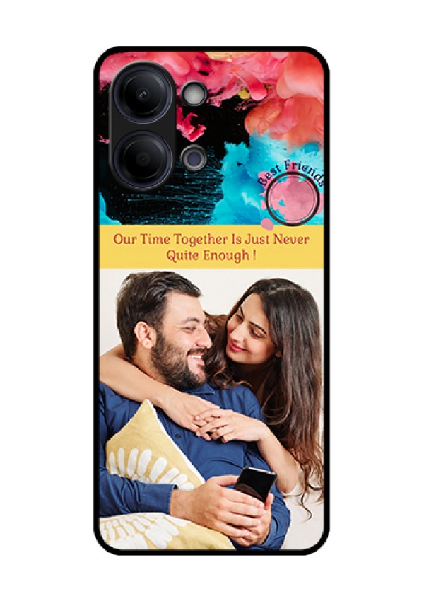 iQOO Z11 Lite 5G Custom Glass Phone Case - Quote With Acrylic Painting Design