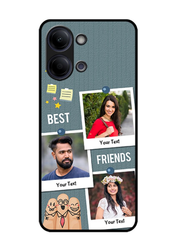 iQOO Z11 Lite 5G Custom Glass Phone Case - Sticky Frames And Friendship Design