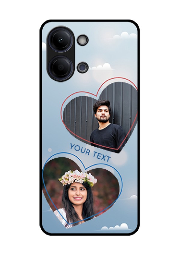 iQOO Z11 Lite 5G Custom Glass Phone Case - Blue Color Couple Design