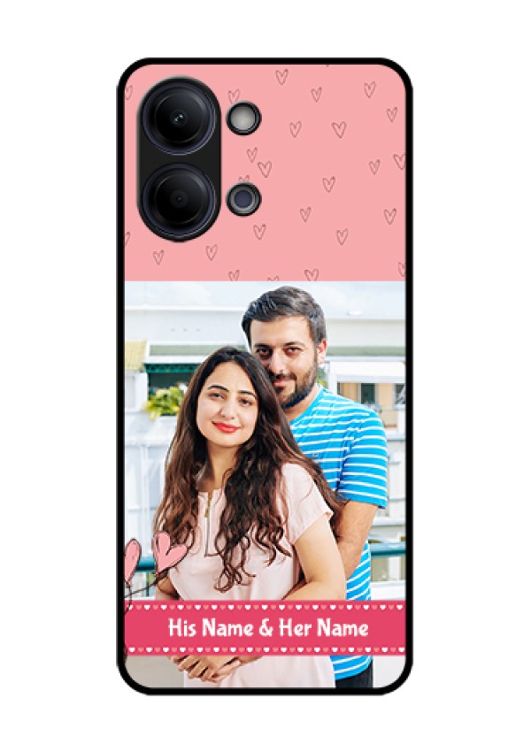iQOO Z11 Lite 5G Custom Glass Phone Case - Love Design Peach Color