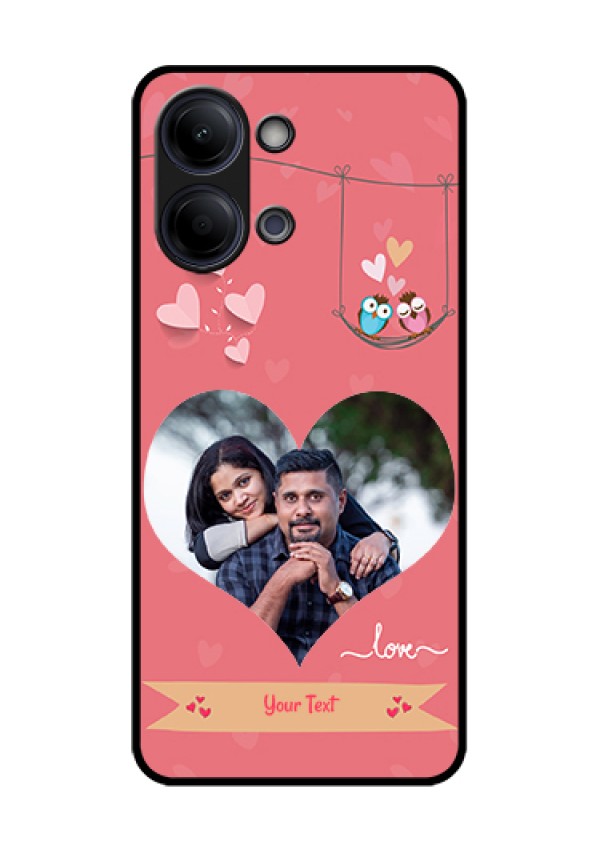 iQOO Z11 Lite 5G Custom Glass Phone Case - Peach Color Love Design