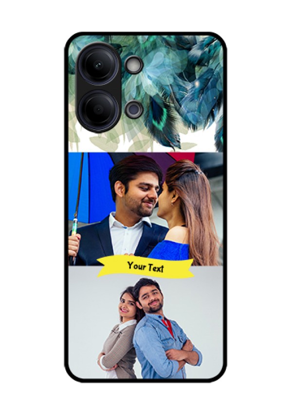 iQOO Z11 Lite 5G Custom Glass Phone Case - Image With Boho Peacock Feather Design