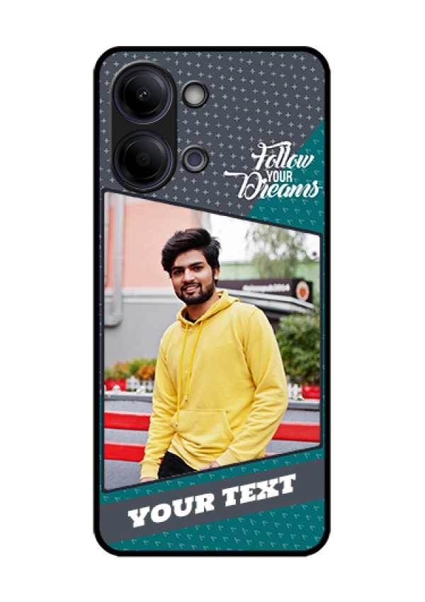 iQOO Z11 Lite 5G Custom Glass Phone Case - Background Pattern Design With Quote