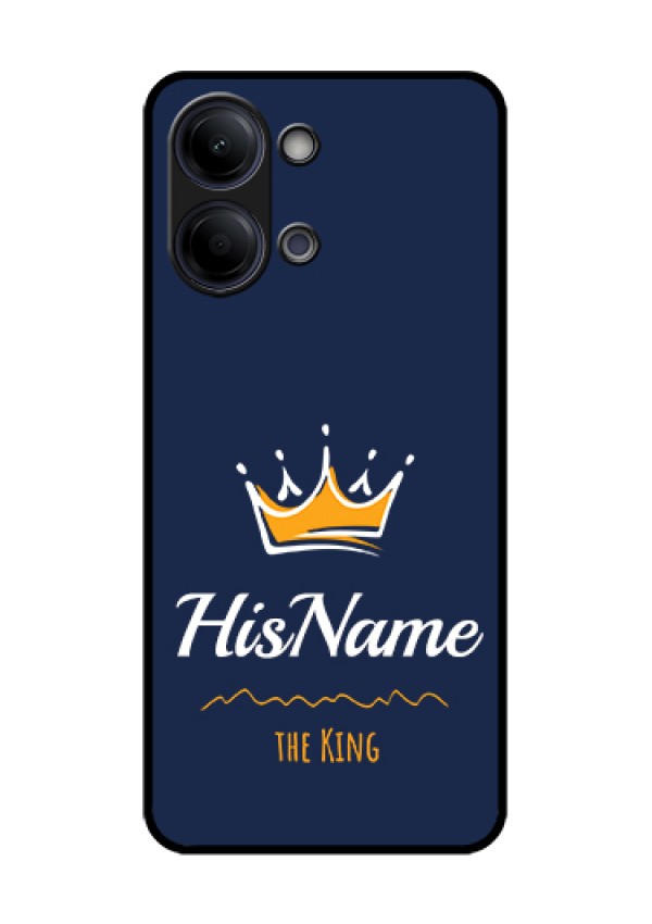 iQOO Z11 Lite 5G Custom Glass Phone Case - King With Name Design