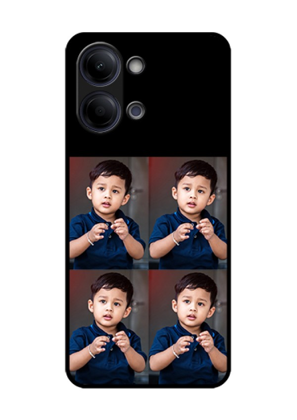 iQOO Z11 Lite 5G Custom Glass Phone Case - 4 Image Holder Design