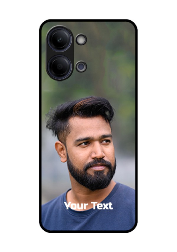 iQOO Z11 Lite 5G Custom Glass Phone Case - Photo With Text Design