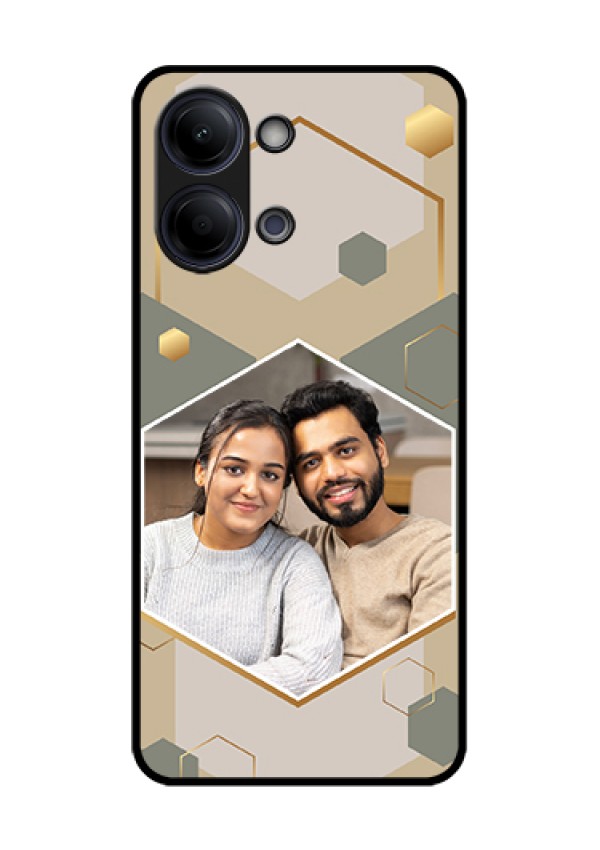 iQOO Z11 Lite 5G Custom Glass Phone Case - Stylish Hexagon Pattern Design