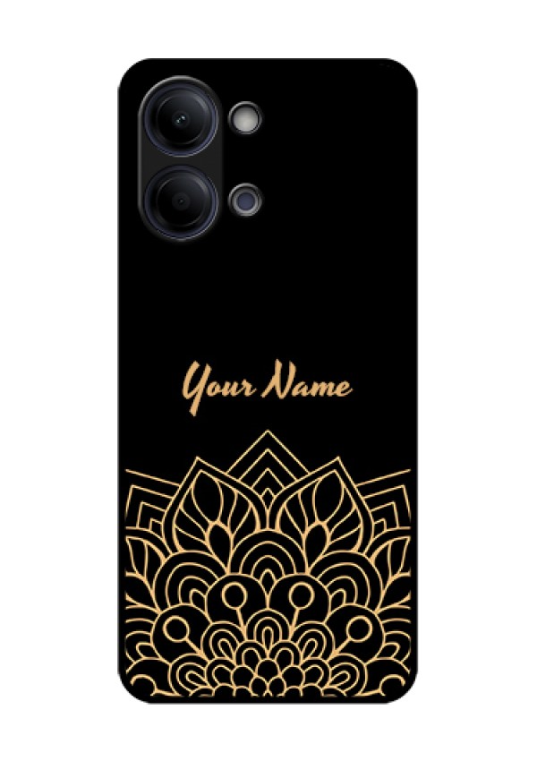 iQOO Z11 Lite 5G Custom Glass Phone Case - Golden Mandala Design