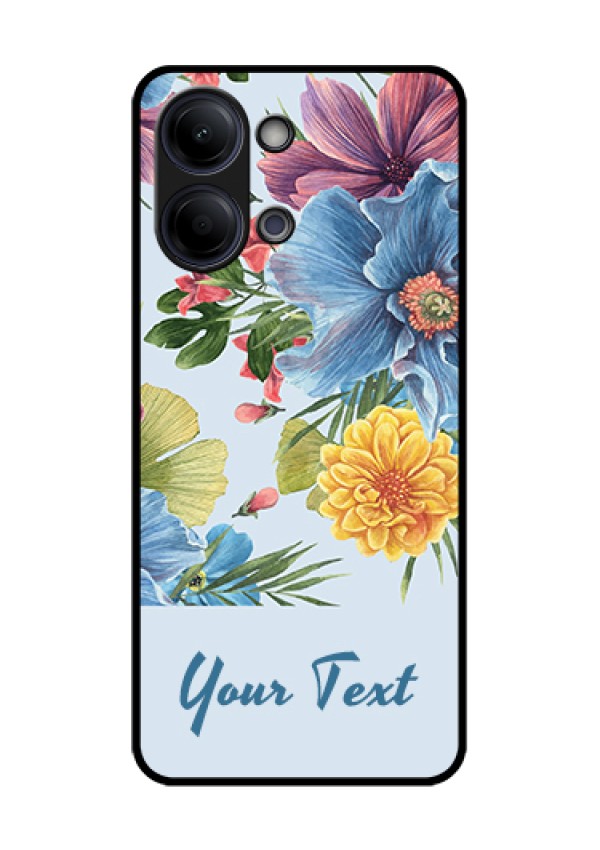 iQOO Z11 Lite 5G Custom Glass Phone Case - Stunning Watercolored Flowers Painting Design