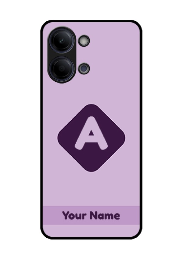 iQOO Z11 Lite 5G Custom Glass Phone Case - Custom Letter In Curved Badge Design