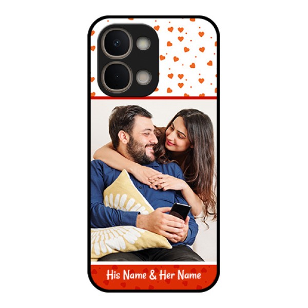iQOO Z11x 5G Custom Glass Phone Case - Orange Love Symbol Design iQOO Z11x 5G Custom Glass Phone Case - Orange Love Symbol Design
