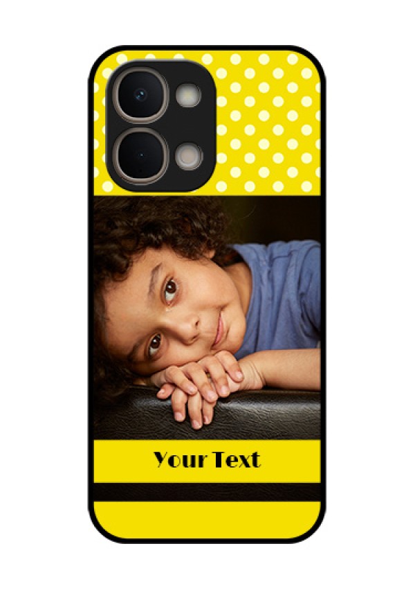 iQOO Z11x 5G Custom Glass Phone Case - Bright Yellow Case Design