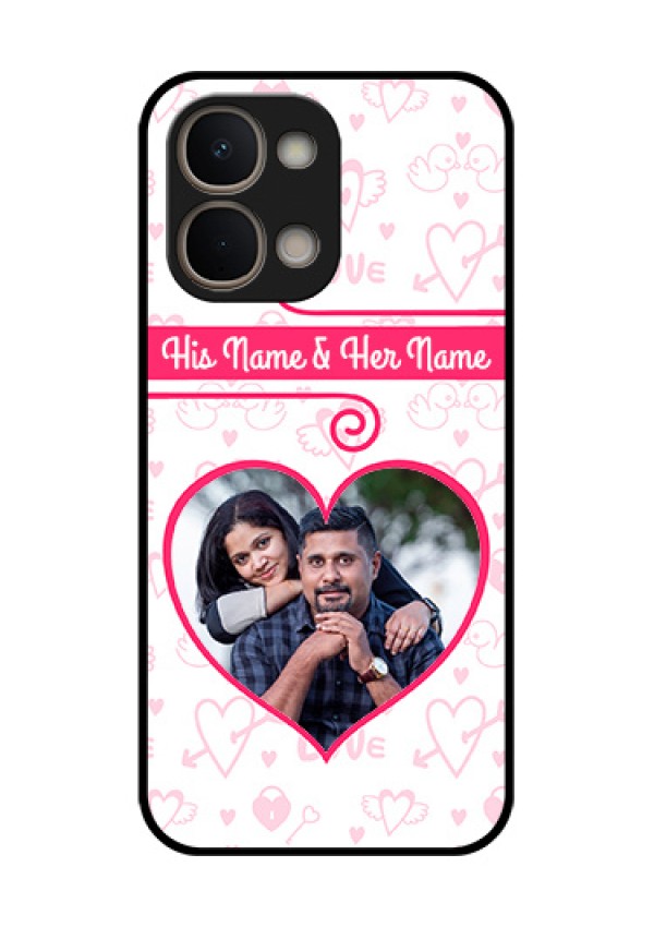 iQOO Z11x 5G Custom Glass Phone Case - Heart Shape Love Design