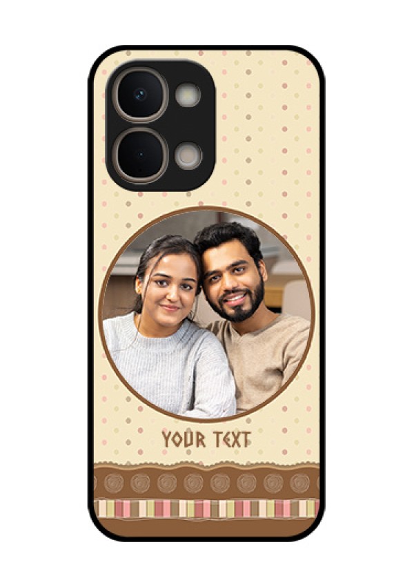 iQOO Z11x 5G Custom Glass Phone Case - Brown Dotted Mobile Case Design