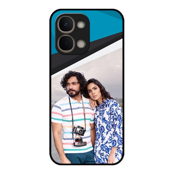 iQOO Z11x 5G Custom Glass Phone Case - Simple Pattern Photo Upload Design