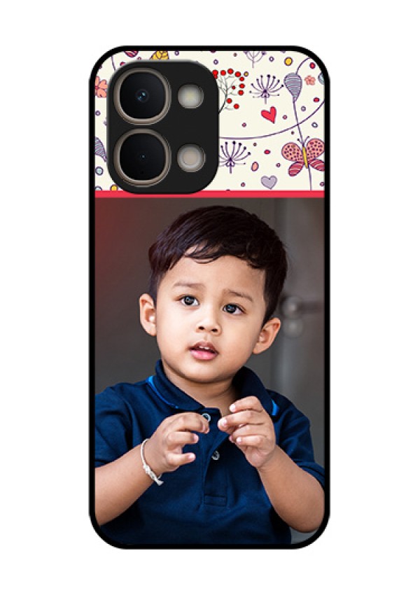 iQOO Z11x 5G Custom Glass Phone Case - Premium Floral Design