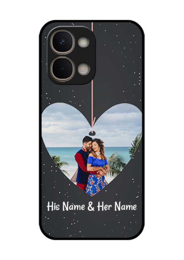 iQOO Z11x 5G Custom Glass Phone Case - Hanging Heart Design