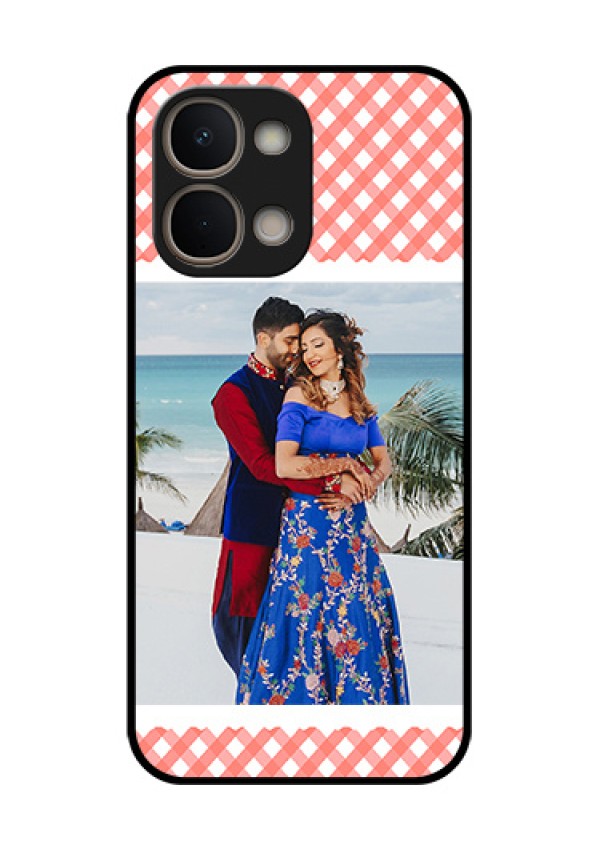 iQOO Z11x 5G Custom Glass Phone Case - Pink Pattern Design