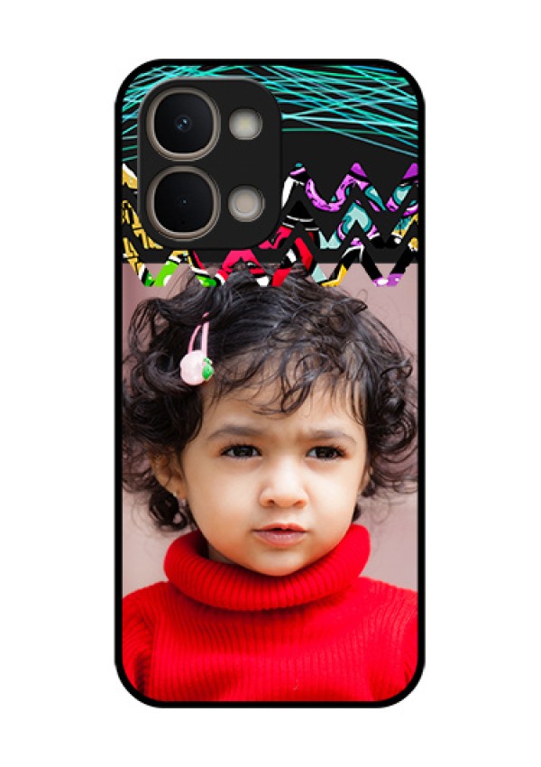 iQOO Z11x 5G Custom Glass Phone Case - Neon Abstract Design