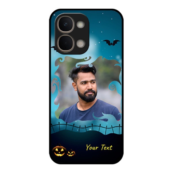 iQOO Z11x 5G Custom Glass Phone Case - Halloween Frame Design