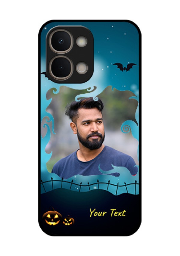 iQOO Z11x 5G Custom Glass Phone Case - Halloween Frame Design