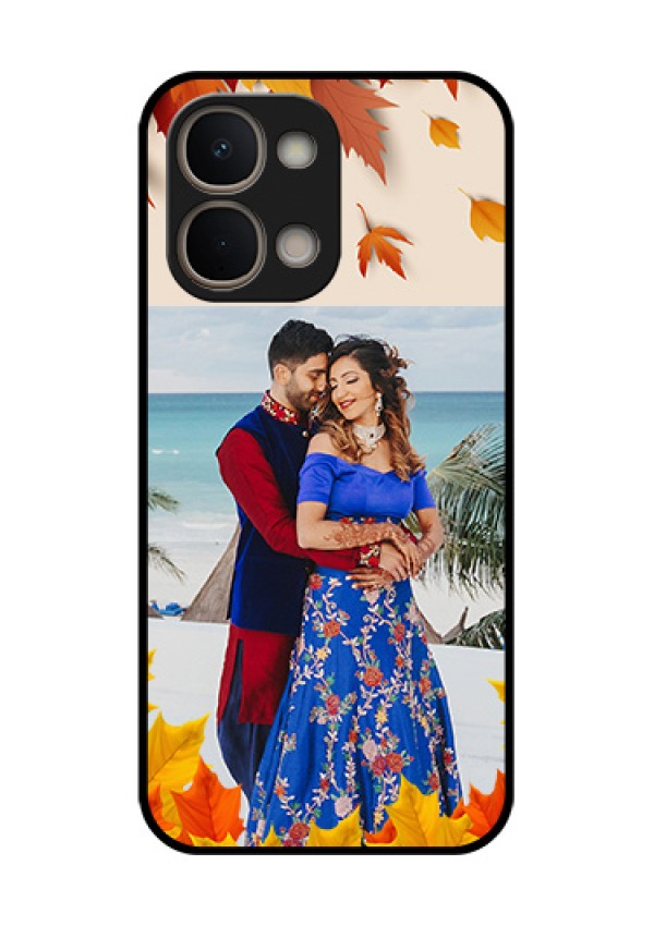 iQOO Z11x 5G Custom Glass Phone Case - Autumn Maple Leaves Design