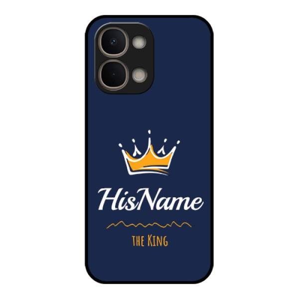 iQOO Z11x 5G Custom Glass Phone Case - King With Name Design