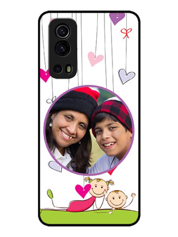 Custom iQOO Z3 5G Photo Printing on Glass Case - Cute Kids Phone Case Design
