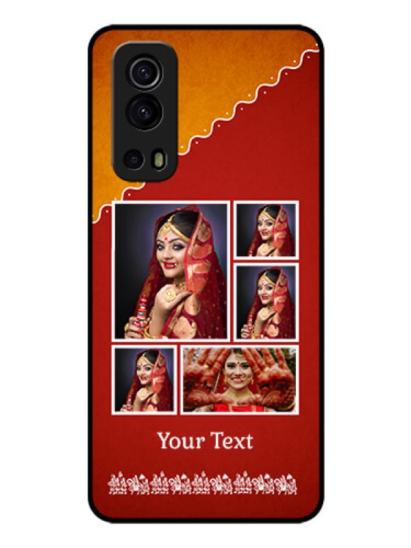 Custom iQOO Z3 5G Personalized Glass Phone Case - Wedding Pic Upload Design