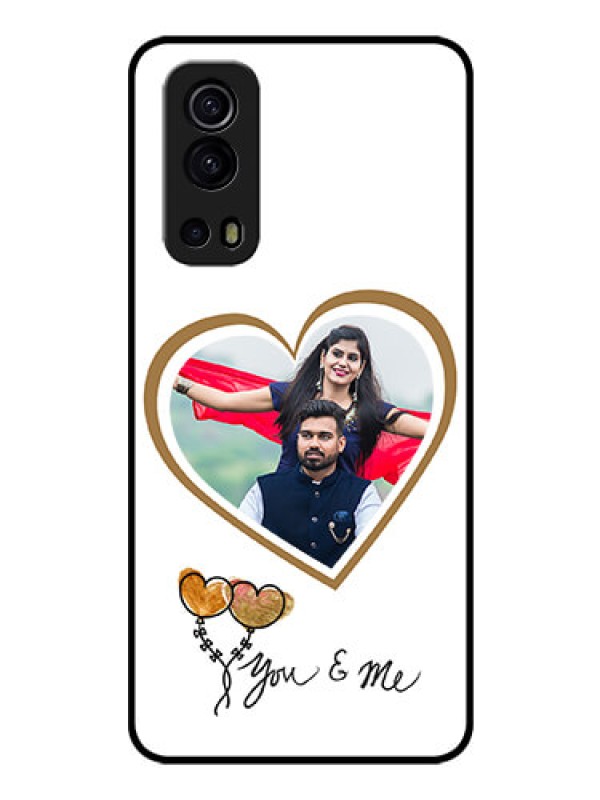 Custom iQOO Z3 5G Custom Glass Mobile Case - You & Me Design