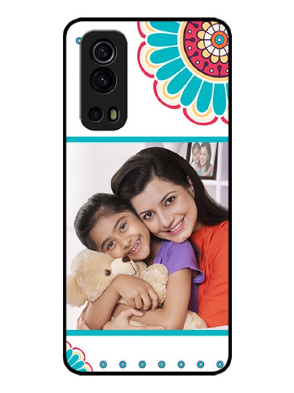 Custom iQOO Z3 5G Custom Glass Phone Case - Flower Design