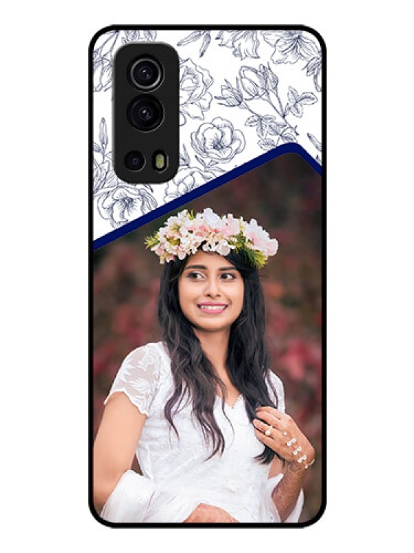 Custom iQOO Z3 5G Personalized Glass Phone Case - Premium Floral Design