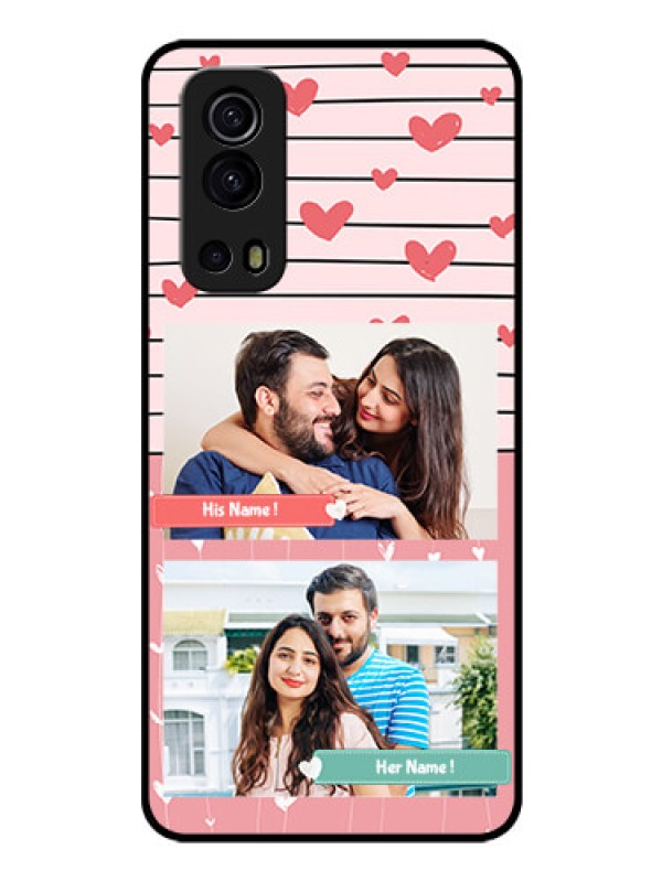 Custom iQOO Z3 5G Custom Glass Mobile Case - Photo with Heart Design