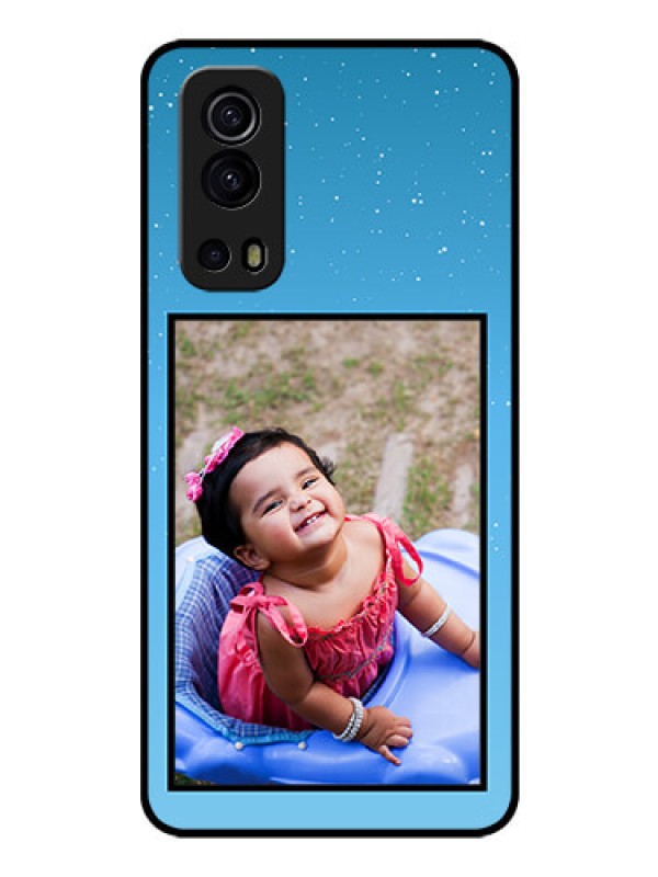 Custom iQOO Z3 5G Custom Glass Mobile Case - Wave Pattern Colorful Design