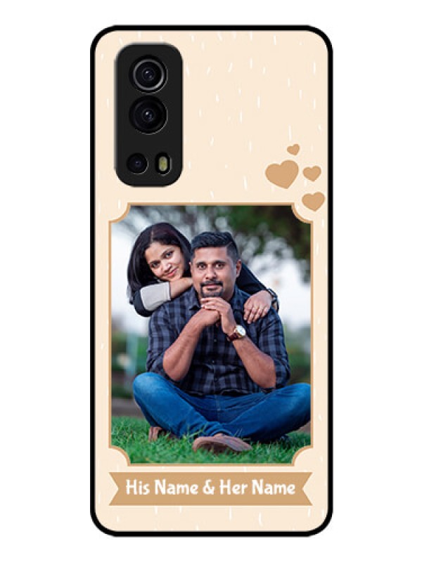 Custom iQOO Z3 5G Custom Glass Phone Case - with confetti love design 