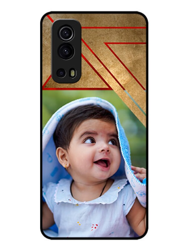 Custom iQOO Z3 5G Personalized Glass Phone Case - Gradient Abstract Texture Design