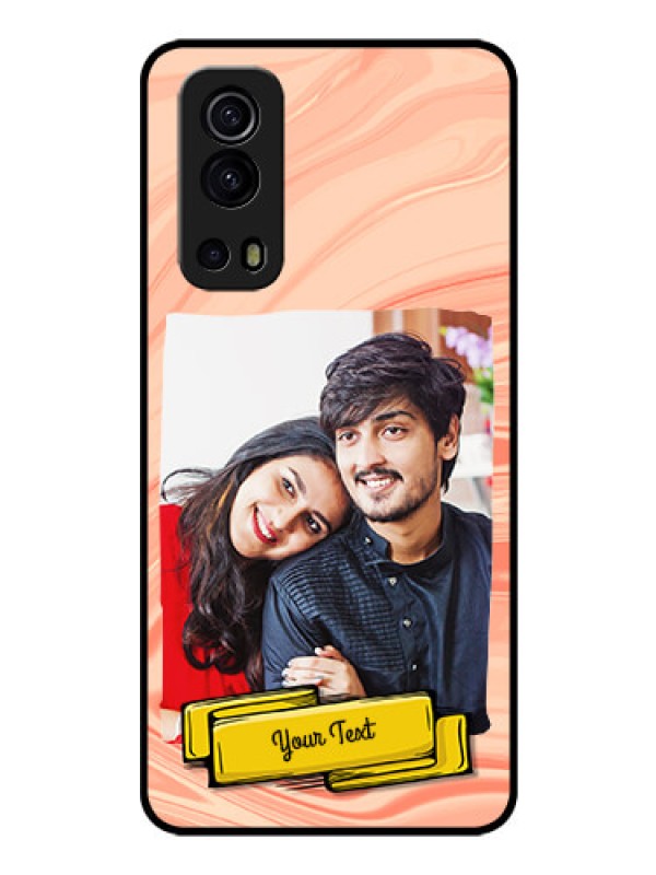 Custom iQOO Z3 5G Personalized Glass Phone Case - Marble Texture Design