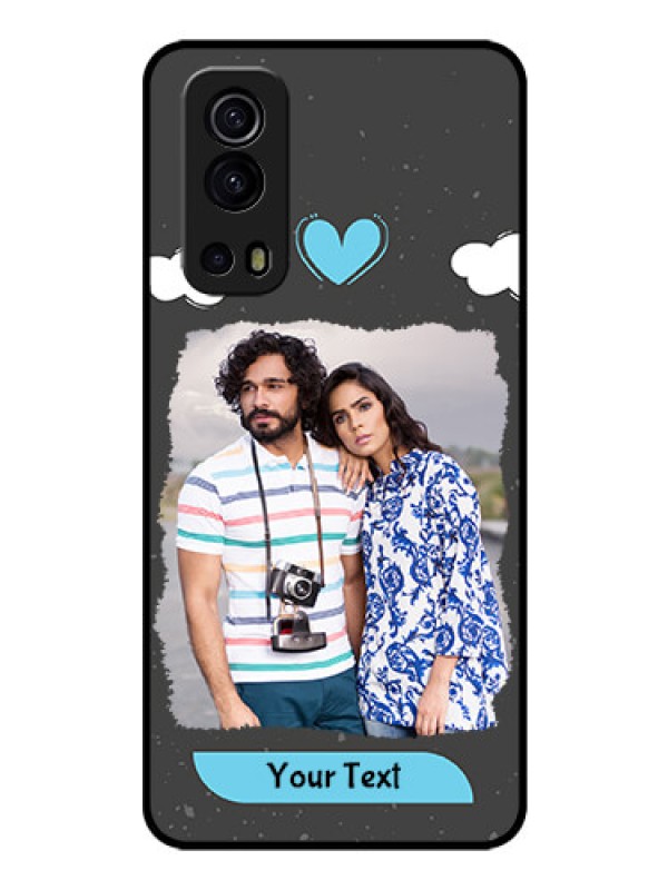 Custom iQOO Z3 5G Custom Glass Phone Case - Splashes with love doodles Design